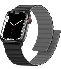 ★Anlinser コンパチブル Apple Watch バンド49mm 46mm 45mm 44mm 42mm、アップルウォッチバンド iWatch Ultra 2/Ultra シリーズ10/9/8/7/6/5/4/3/SE 用（ブラック/グレー）