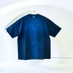 paint T-shirt ペイント Tシャツ ユニセックス ネイビー ペンキ オーバーサイズ 久喜倉庫店