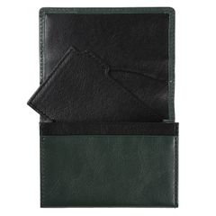 新品 [モノボックス] 牛本革 名刺入れ 植物タンニンなめし 仕切り付 名刺スリット付 バイカラー namecase グリーン×ブラック