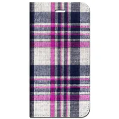 iPhone15 他 手帳型 ケース タータンチェック01-ピンク ★ iPhone SE 8 13 12 他 iPhone各機種対応可能 スマホケース ★ 5r
