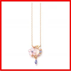 【送料無料 】誕生花:12月クリスマスローズ [ブルーム] BLOOM 12月誕生花 K10 ピンクゴールド クリスマスローズ ネックレス BAPLB1422W