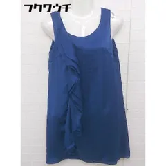 ◇ Riccimie NEW YORK リッチミーニューヨーク ノースリーブ 膝丈 ワンピース サイズ1 ブルー レディース  【中古】 【1106140002818】