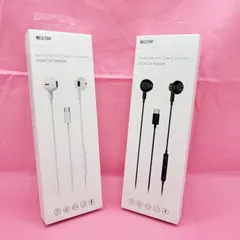 【新品】イヤホン タイプc 有線 インナーイヤー型 黒 ブラック 白 ホワイト イヤフォン マイク付き スピーカー テレワーク android スマホ 携帯電話 マイク ME570F