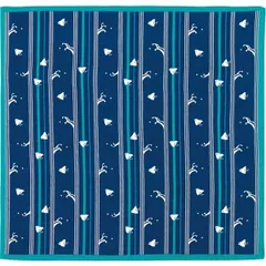 [送料込み] Miyamoto-Towel 日本製 風呂敷 おかみさんの小風呂敷 50×50cm 縞千鳥 30045
