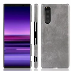 Xperia 5 ケース SO-01M SOV41 901SO エクスペリア5  レザー ハード ケース 【Color】 グレーのサムネイル