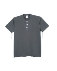 ヘルスニット Healthknit 906S ヘンリーネック 半袖Tシャツ メンズ チャコール M L XL