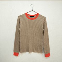 アーバンリサーチ URBAN RESEARCH Free ブラウン×オレンジ ニット レディース バイカラーコンパクトリブニット
