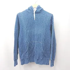 ◇ ⊇ グリーンレーベル リラクシング シンプル系 長袖 プルオーバーパーカー サイズS ブルー系 レディース E  【1507250014973】