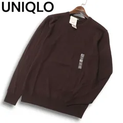 【新品 未使用】 UNIQLO ユニクロ 秋冬 ウール100％ エクストラファイン メリノ クルーネック ニット セーター Sz.M メンズ