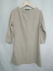 ◇ ANGELIEBE 長袖 膝丈 ワンピース サイズM-L ベージュ系 レディース E  【1408060059843】