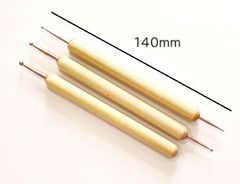 丸玉鉄筆 3本組 長さ140ｍｍ 浮き彫り トールペイント 陶芸用 成型用 小道具 陶芸教室 陶芸