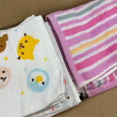 少々難あり　ハンドタオル　タオル　使い捨て　汚れ　掃除　雑巾　まとめ売り　柄　プリント