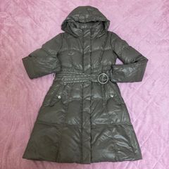SALE★ロング丈ダウンコート　Real Riche カーキ　ベルト付き