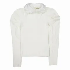 23SS スナイデル SNIDEL エンブロイダリーカラー ニット プルオーバー 長袖 襟レース トップス swnt235089 F 白 ur152 【中古】