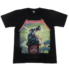 【送料無料/新品】メタリカ METALLICA 半袖Tシャツ ロックバンド ヘビーメタル ヘビメタ 両面プリント 黒 メンズ Sサイズ ■管理番号LBT142（4）5/18