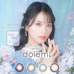 (正規取扱SHOP) カラコン ワンデーリフレア ドレミ 1箱10枚 1日使い捨て 高含水 55% UV 1day Refrear dolemi かわいい ナチュラル カラー コンタクト 度なし ±0.00