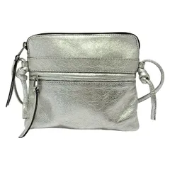 GIANNI CHIARINI / メタリック ALIFA レザーショルダーバッグ S