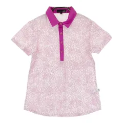 サイズ：1 23区 SPORT スポーツ  半袖ポロシャツ 総柄 ピンク系 [240101308942]# ゴルフウェア レディース ストスト