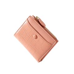 【新着商品】二つ折り財布 レディースコンパクトミニ財布人気 薄い財布 可愛い 2つ折り (ピンク) レディース 財布 [リオルネ]