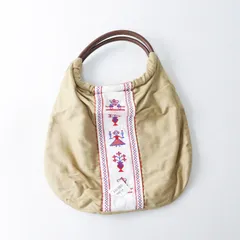 ノジェス NOJESS 刺繍 トートバッグ/ベージュ 手提げ BAG 卵型 カバン レザー カジュアル◇【2400013978903】のサムネイル