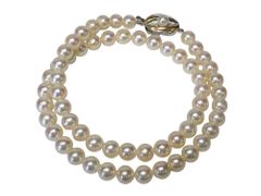 アコヤパールネックレス SS/K18 34.7g 43cm GRJソーティング付き　Jewelry Akoya-Pearl 7.0-7.5mm Necklace