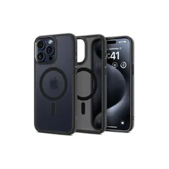 【17年社歴の技術力】Spigen iPhone 15 Pro ケース MagSafe クリア 耐衝撃 米軍MIL規格取得 ストラップホール 黄変抑制 透明 ストラップホール 2重構造 レンズ保護 擦り傷防止 MagSafe ワイヤレス充電対応 ウルトラ・