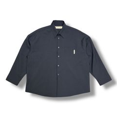 MARNI トロピカルウール ボーリングシャツ 長袖シャツ マルニ CUMU0213A0 TW839 ネイビー 46 90713A2