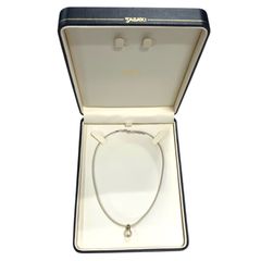 【鑑定済み】正規品 TASAKI タサキ 田崎 チョーカー 真珠  パール 約10mm 750 シルバー SILVER  レザー コード