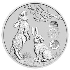 2023年「卯年（ラビット）」カラー銀貨 1/2オンス・純銀（パース造幣局