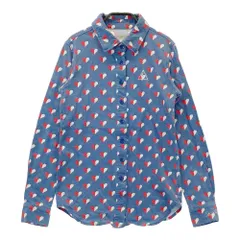 サイズ：S LECOQ GOLF ルコックゴルフ  長袖 シャツ ハート柄 ブルー系 [240101235900] ゴルフウェア レディース ストスト