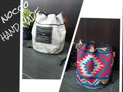 No.60【DENIM✖️オルテガ✖️木目調丸底バッグ❤️】デニムリメイク❇️しっかり硬め