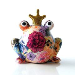 ポンピドゥ カエル 貯金箱 置物 王冠 グラフィティアート - メルカリ