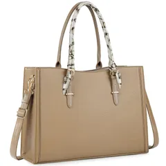 ブラウン グリーン ブラック 就職 通勤 就活 自立機能 撥水加工 カーキ ハンドバッグ 15.6インチ A4対応 大容量 ビジネスバッグ レディース トートバッグ [IGOLUMON]