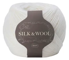1_6玉セット オリムパス 製絲 手編み 毛糸 並太 SILK&WOOL COL. 1 ホワイト 系 約 50g 205ｍ 6玉セット
