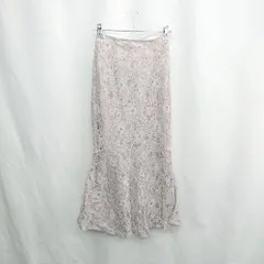 ◇ ⊂ GRL グレイル 花柄 レース ロング マーメイド スカート サイズS ピンクベージュ レディース E  【1502060024846】