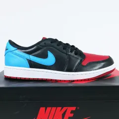 新品 NIKE ナイキ WMNS AIR JORDAN 1 RETRO LOW OG CZ0775 046 ウィメンズ エア ジョーダン 1 レトロ ロー オリジナル ブラック ブルー レッド スニーカー シューズ サイズ28.5cm(US11)のサムネイル