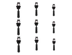 ★ジッパー修復器 3種サイズ 9個入り ファスナー 修理 スライダー ジッパープル ジッパー ファスナー 修理 スライダー ジッパーヘッド ジッパー 万能ファスナー 多機能ジッパーヘッド 耐久性 取り付け簡単 DIY 取り外し 再利用可能 バッグ（ブラック）