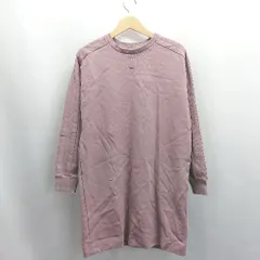 ◇ ⊇ adidas アディダス ワンポイントロゴ 長袖 ミニ丈 ワンピース サイズM ピンク系 レディース E  【1504240024707】