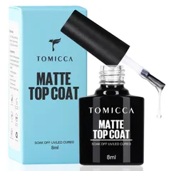 【新着商品】ジェルネイル マットトップコート 8ml 1 本セット TOMICCAトップコート マット ジェル ノンワイプ 拭き取り不要 UV/LEDランプ必要