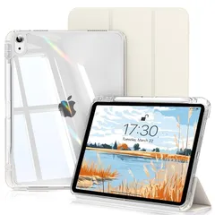 【新品】 SQBEBS iPad 11世代 /10世代 ケース 分離式 11インチ 2025/10.9インチ 2022 透明 背面 着脱式 カバー ペンシルホルダー付き 三つ折りスタンド Touch IDと オートスリープ 機能対応 超スリムス 耐衝撃 ク 1