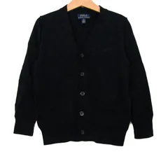 ポロラルフローレン カーディガン トップス 長袖 Vネック スクールニット キッズ 男の子用 6サイズ ネイビー POLO RALPH LAUREN 【中古】