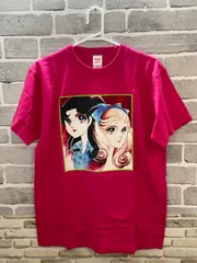 【G1-14】△ LOTTE Mサイズ Tシャツ ガラスの仮面　ハンディアイスバトル　ピンクカラー