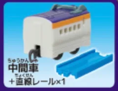 カプセルプラレール過去と未来が交錯する今昔物語編　E8系新幹線つばさ　中間車＋直線レール×1