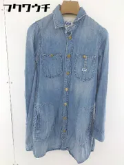 ◇ ◎ Lee リー フロントボタン 長袖 ミニ チュニック ワンピース サイズ S インディゴ レディース  【1110120006536】のサムネイル