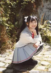 【中古】生写真(女性) Run Girls，Run!/森嶋優花/全身・しゃがみ・衣装白グレー・ピンク・右手顎・体右向き/「Green Leaves Fes」ランダムブロマイド