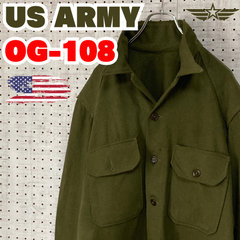 【米軍】ヴィンテージ　1950年代　防寒　ウールフィールドシャツ　OG-108　初期型　10158A　ブランケットシャツ　ミリタリー　M　米軍　USアーミー