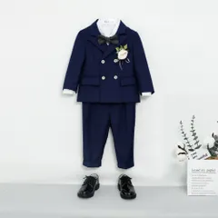 ☆ ネイビー ☆ 110cm ☆ 男の子 フォーマルスーツ pkxt8891 フォーマルスーツ 男の子 スーツ フォーマル 子供スーツ キッズスーツ 子供服 ジャケット ベスト ズボン 蝶ネクタイ ジュニア キッズ おしゃれ 韓国 お祝い 入学式 卒園式