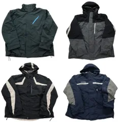 古着卸 まとめ売り コロンビア ヘビー マウンテン ジャケット 4枚セット (メンズ XL ) 切替 フーディー 中綿 ナイロン 中古 古着 NC1929