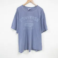 XL/古着 コンバース 半袖 ビンテージ Tシャツ メンズ 90s ビッグロゴ 大きいサイズ コットン クルーネック 薄紫 パープル 霜降り spe 25jun