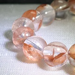 ヘマタイトインタイチンルチルクォーツ 約12.5〜13.0mm A4296